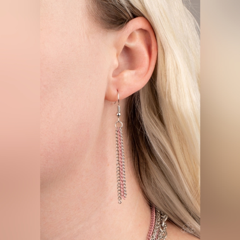 Intensely Industrial Pink Necklace - Picture 3 of 3